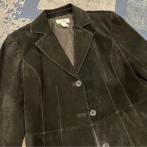 Preston & York Black Women's Leather Suede Jacket